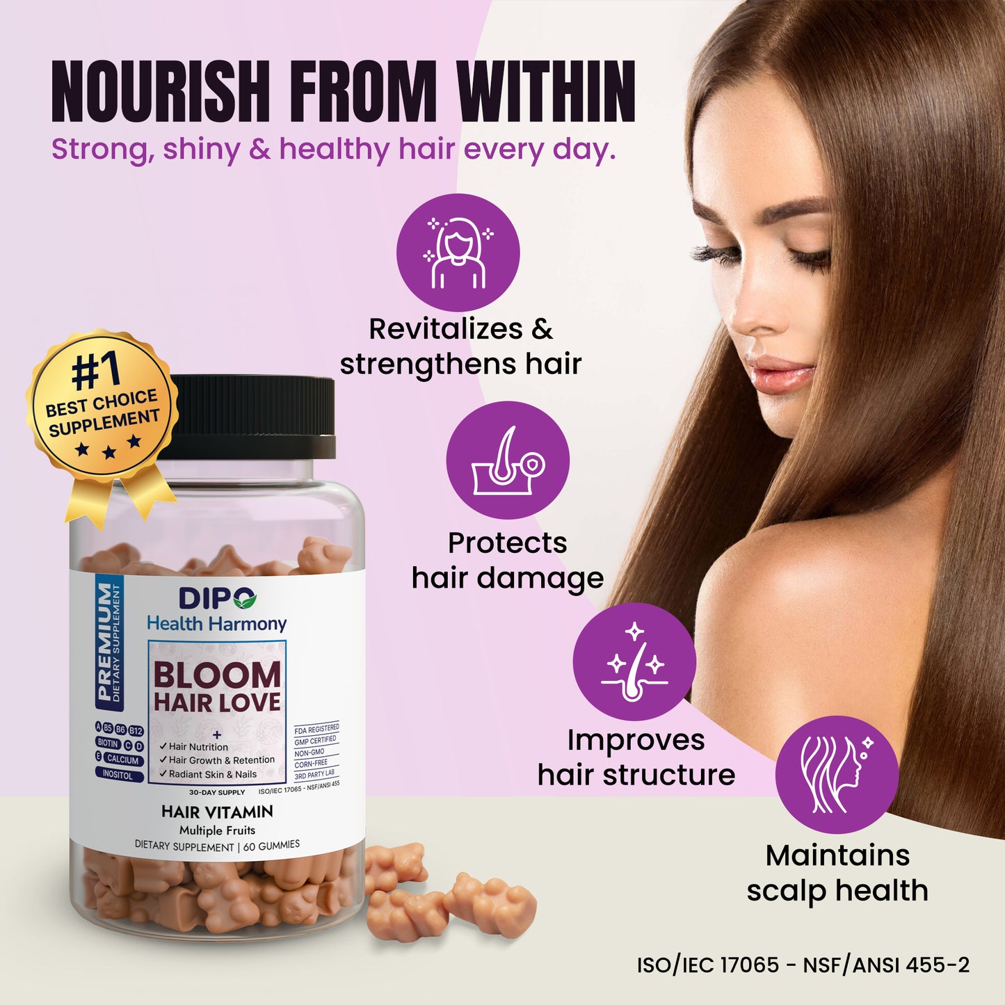 Bloom Hair Love Vitamin Gummies