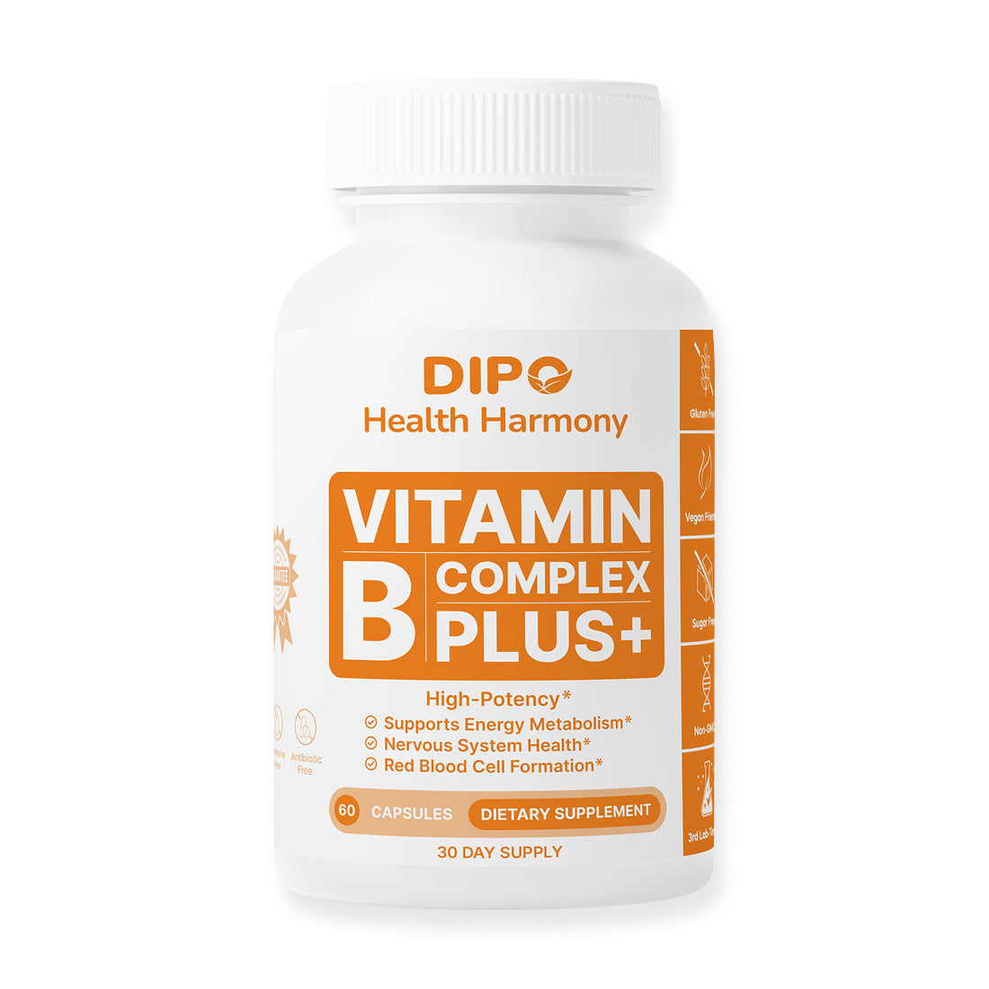 DIPO B-12 Complex Plus - Energy and Brain Support Vitamin Supplement