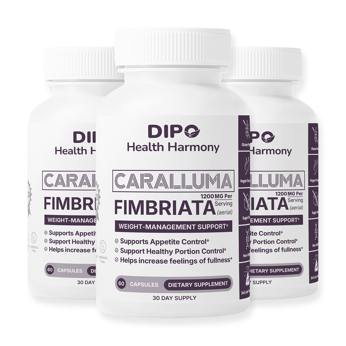 DIPO Caralluma Fimbriata Extract - Natural Appetite Control Supplement 3 pack