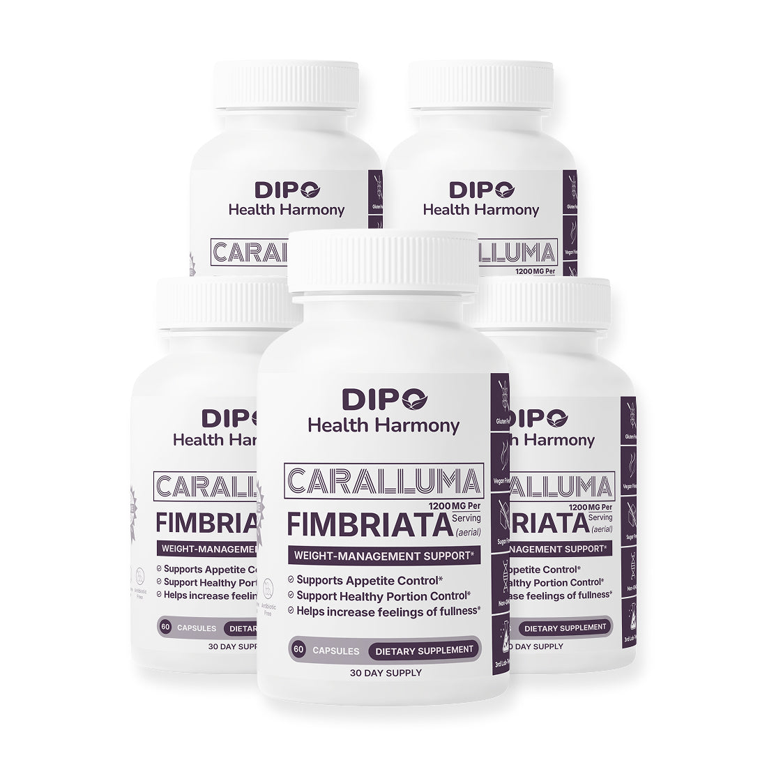 DIPO Caralluma Fimbriata Extract - Natural Appetite Control Supplement 5 pack